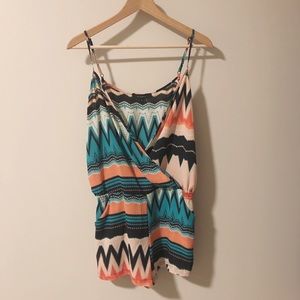 Olivaceous | Aztec Pattern Romper